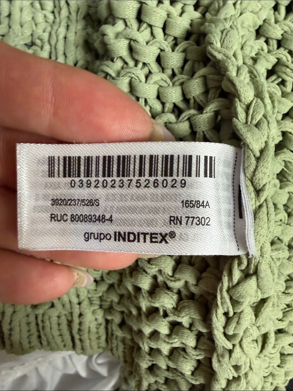 Zara Light Sage Green Cable Knit Cropped Cardigan - Picture 11 of 12